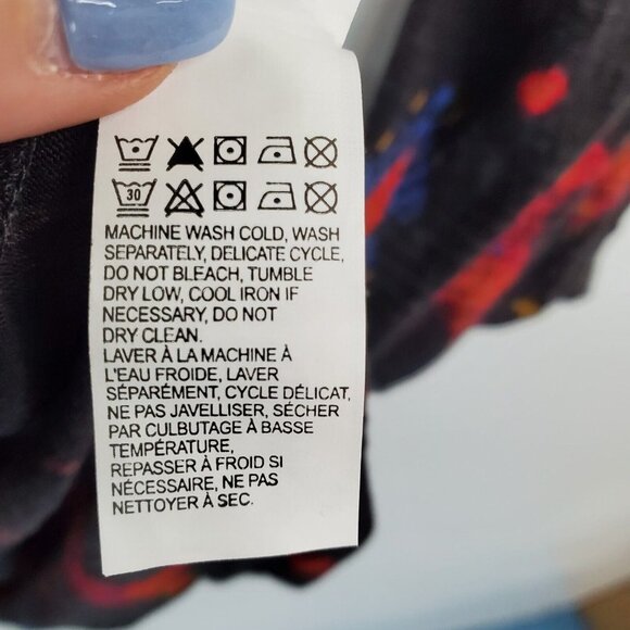 Lucky Brand Womens Aztec Print Tunic Top Blouse Plus Size 1X 3/4 Sleeve Black - Picture 12 of 14